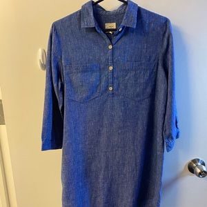 Knit shirt dress